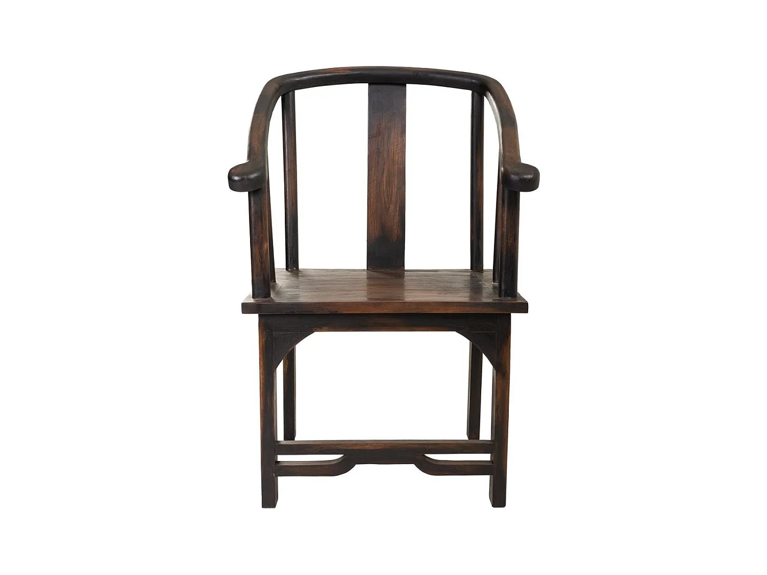 Fauteuil en bois marron d'origine thaïlandaise 58x50x103h