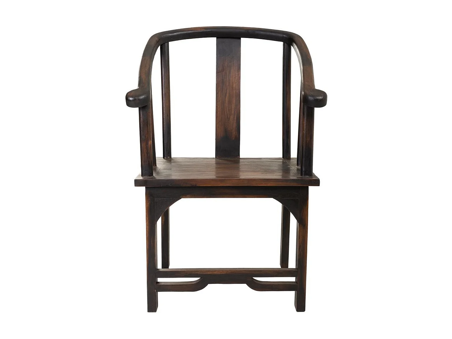 Fauteuil en bois marron d'origine thaïlandaise 58x50x103h