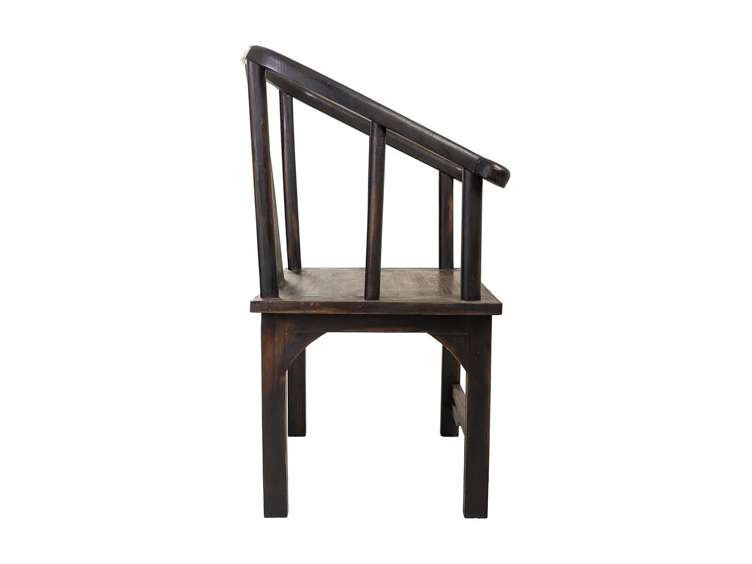 Fauteuil en bois marron d'origine thaïlandaise 58x50x103h