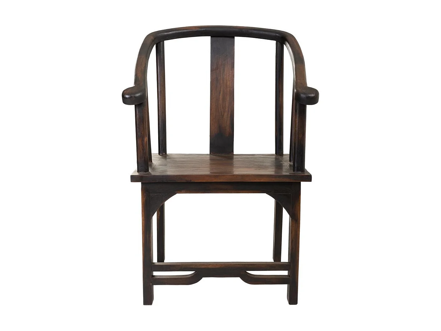 Fauteuil en bois marron d'origine thaïlandaise 58x50x103h