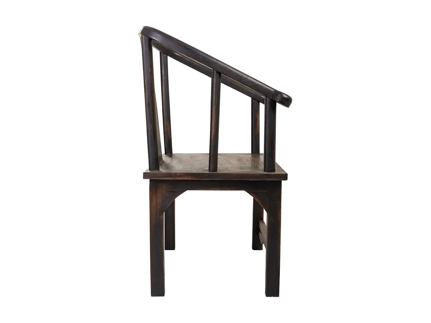 Fauteuil en bois marron d'origine thaïlandaise 58x50x103h