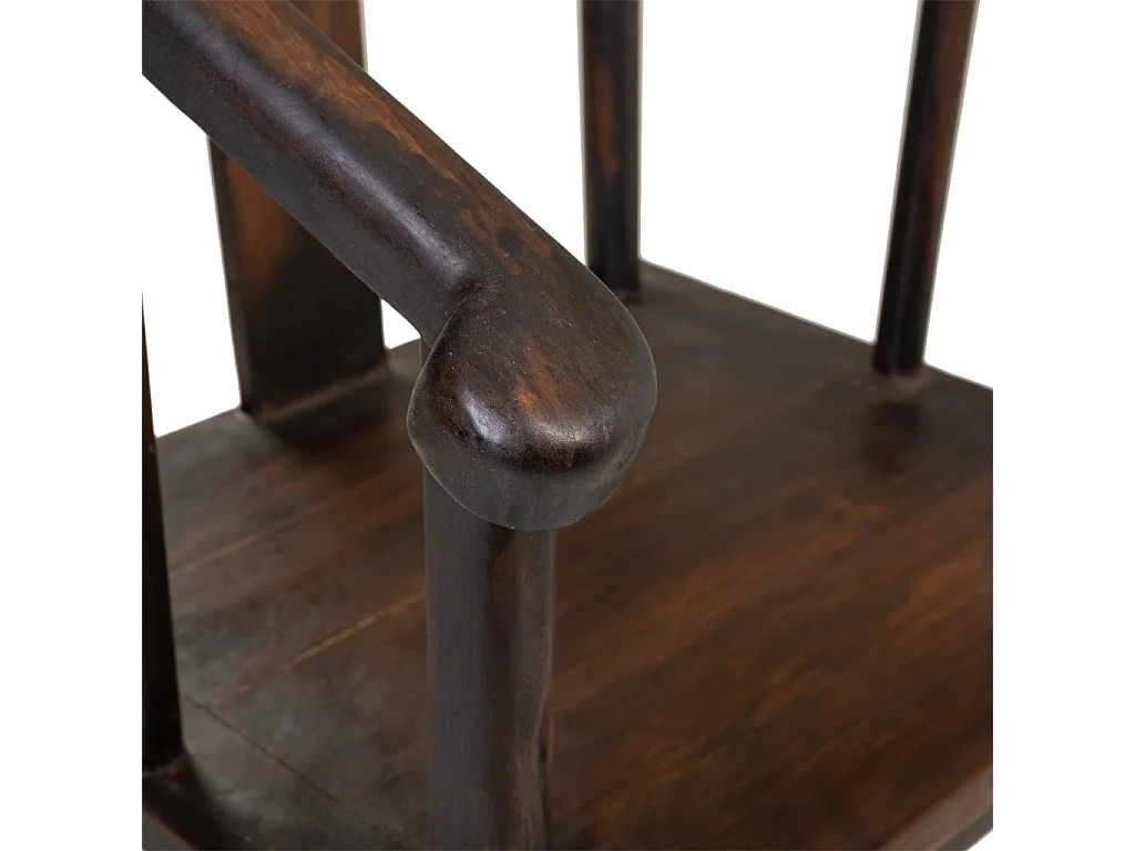 Fauteuil en bois marron d'origine thaïlandaise 58x50x103h