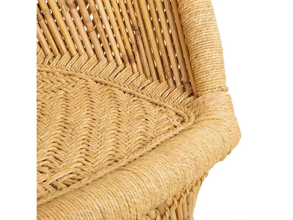 Fauteuil rond en bambou 62x46x83h