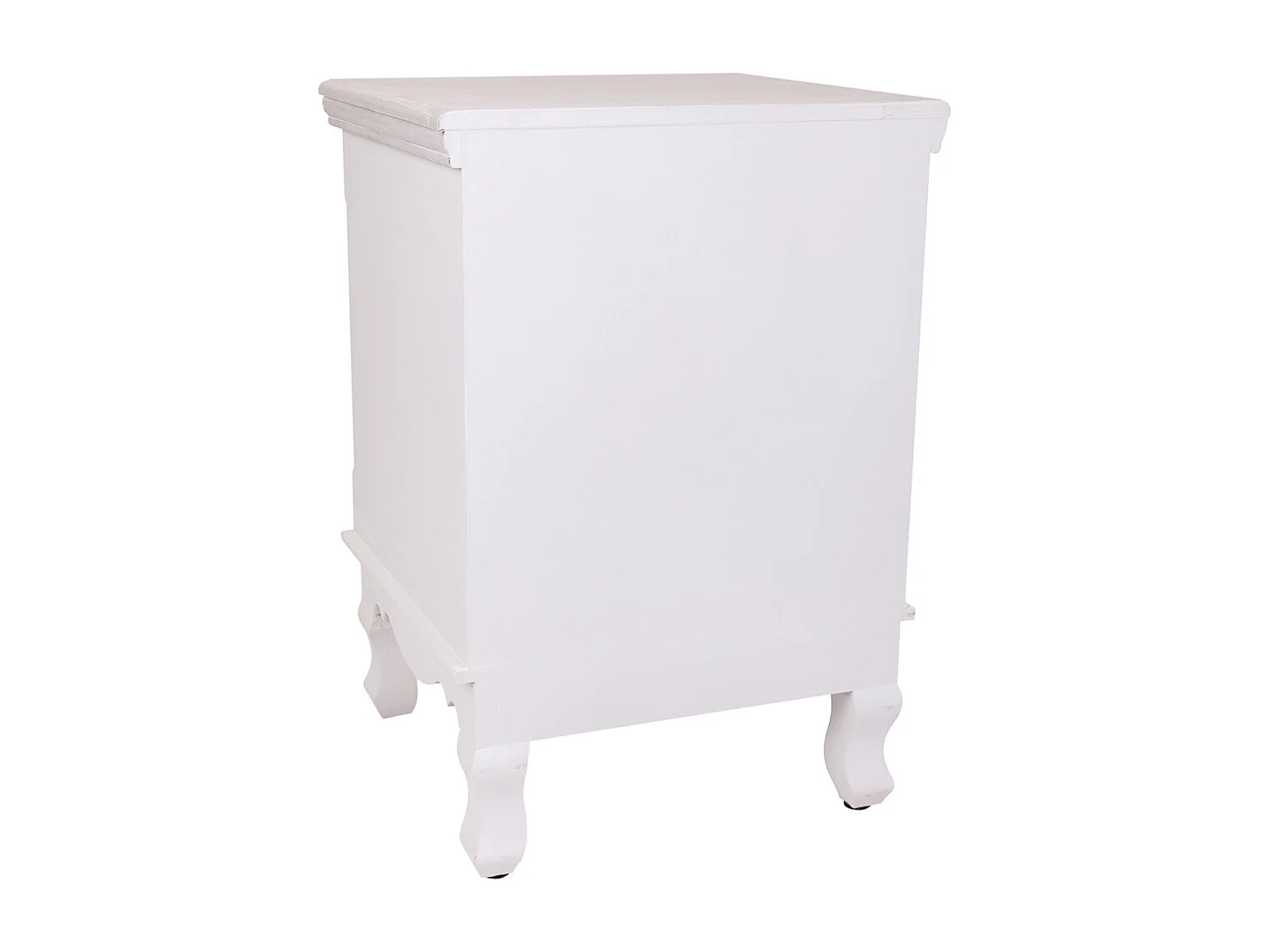 Mesita de noche de madera de 2 cajones blanco 37x33.5x53