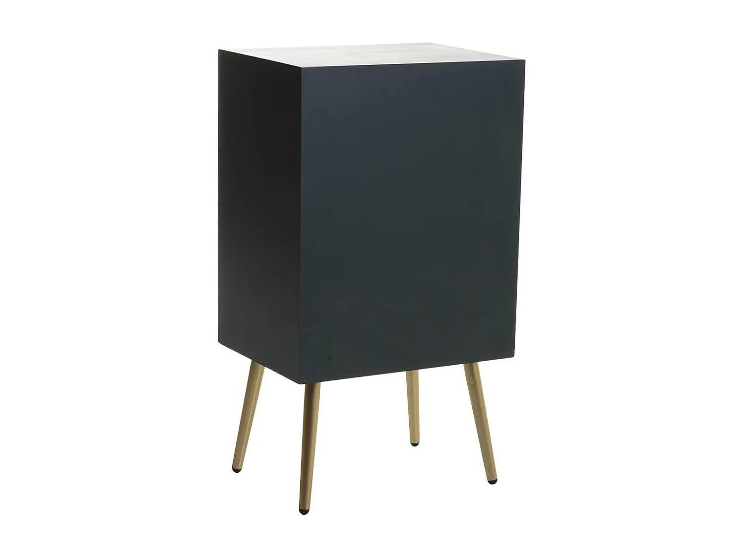 Nachttisch aus Holz und Metall mit 3 Schubladen, 44x35x76