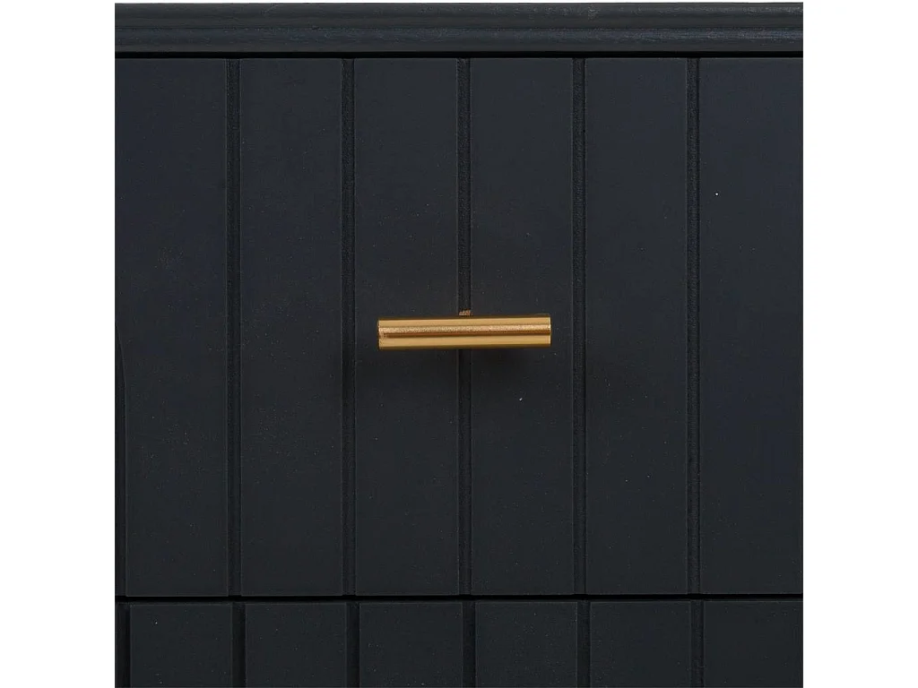 Nachttisch aus Holz und Metall mit 3 Schubladen, 44x35x76