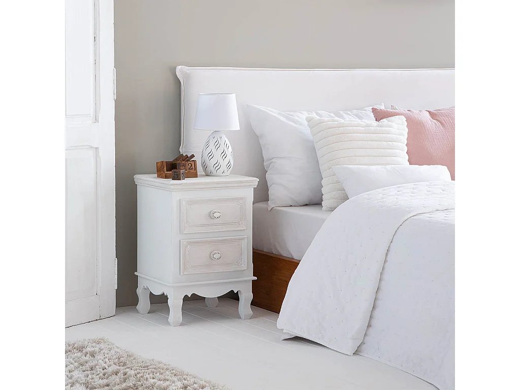 Mesa de madeira branca 37x33,5x53