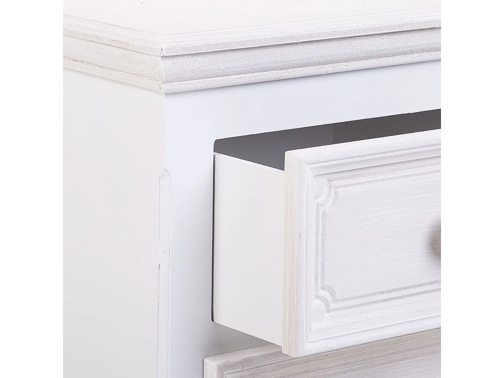 Mesa de madeira branca 37x33,5x53