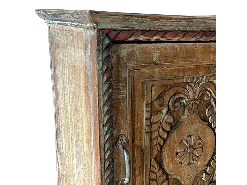 Mesa de centro, madeira castanha, acabamento feito à mão 50x29x69h cm