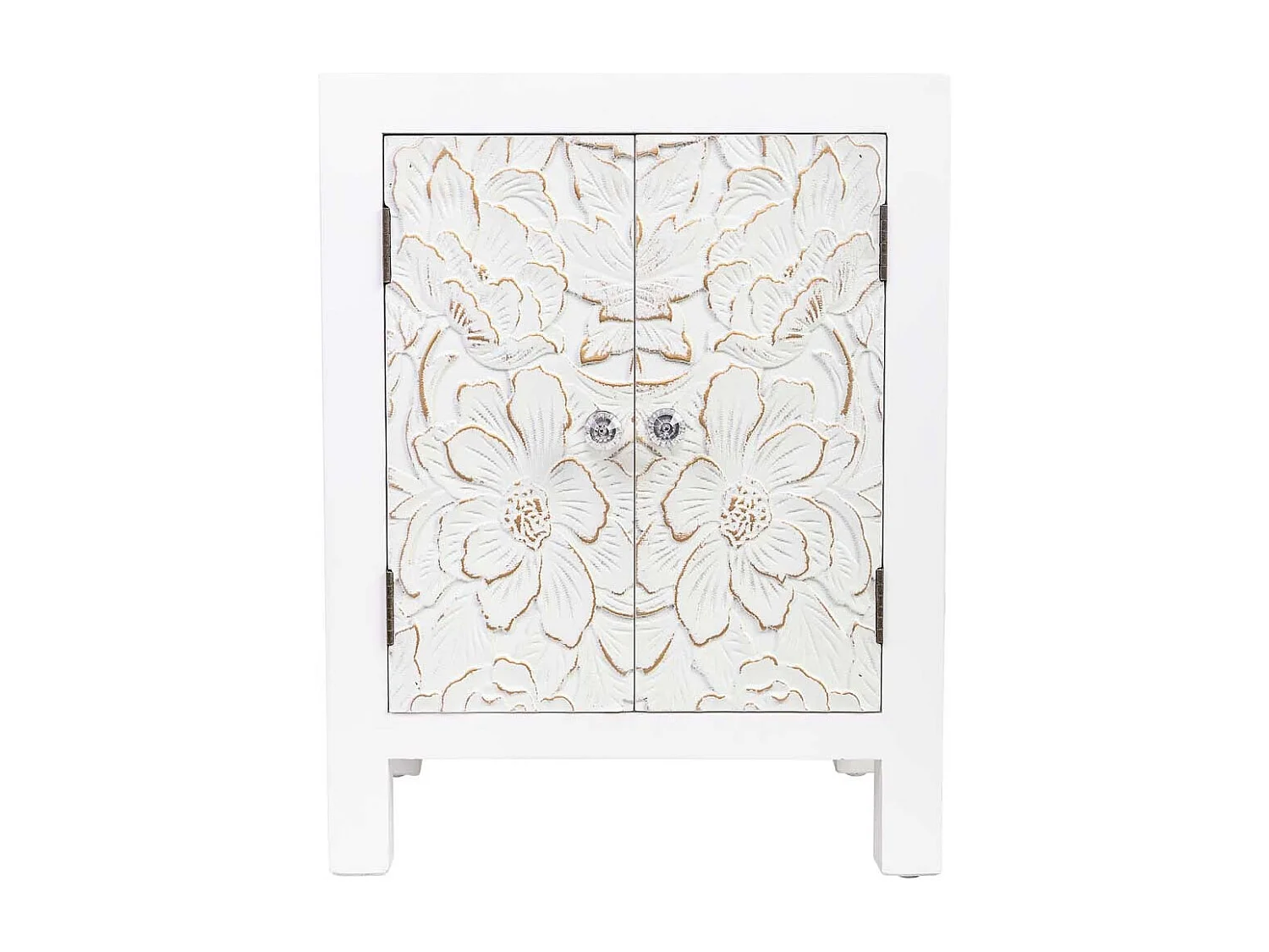 Tavolino in legno con 2 porte 42x32x55