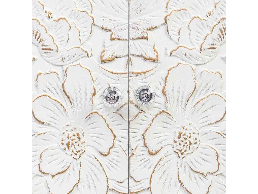 Tavolino in legno con 2 porte 42x32x55