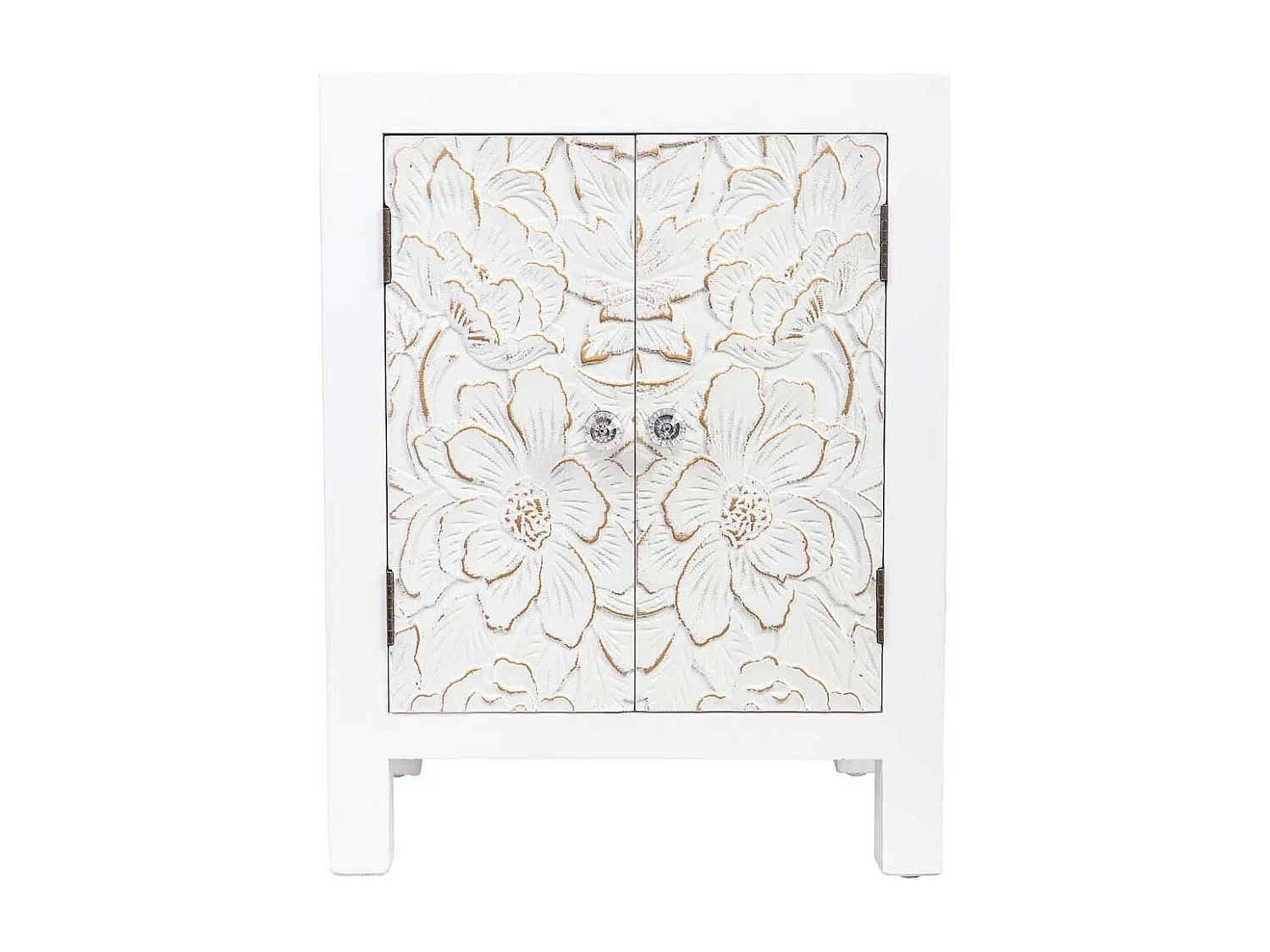 Mesa de centro de madeira 2 portas 42x32x55