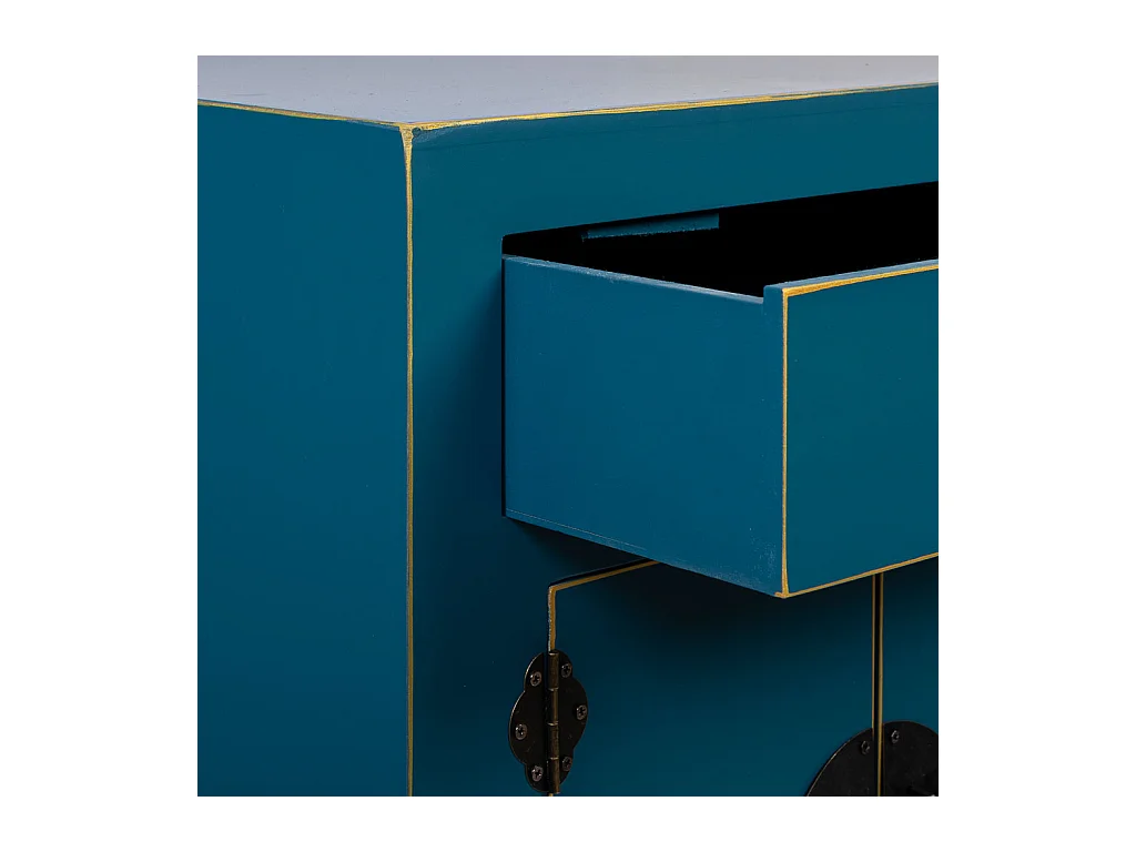 Mesita de noche de madera con 1 cajon y 2 puertas 44,5x32x55h cm