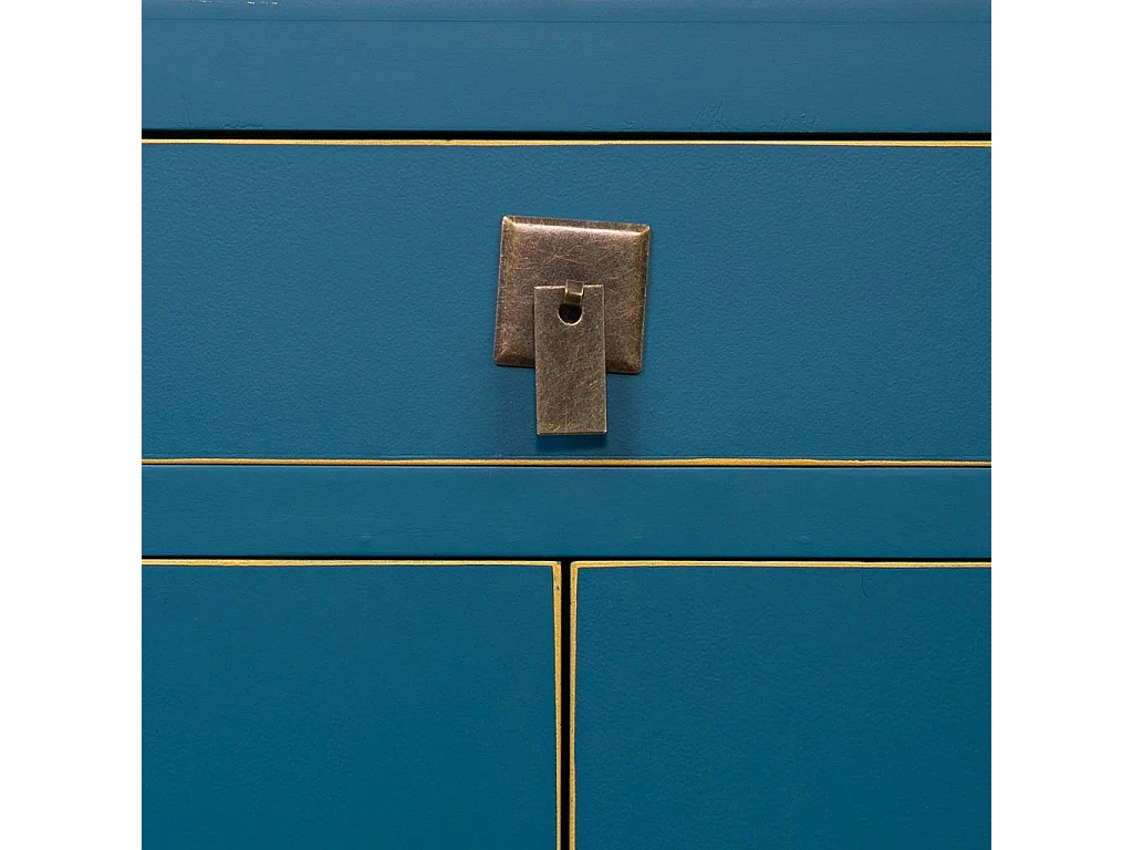 Mesita de noche de madera con 1 cajon y 2 puertas 44,5x32x55h cm