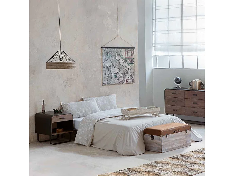 Schwarzer Couchtisch aus Metall und Holz, 50x52x56H cm