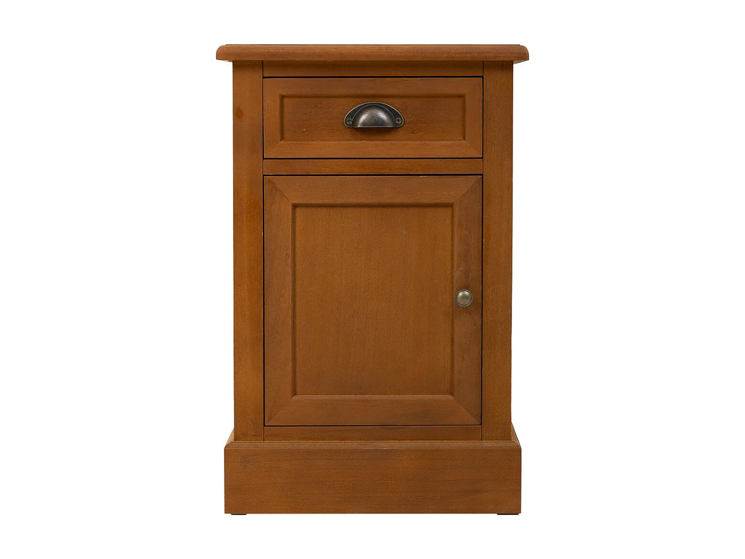 Brauner Tisch aus Holz und Metall 41,5x35x63h cm