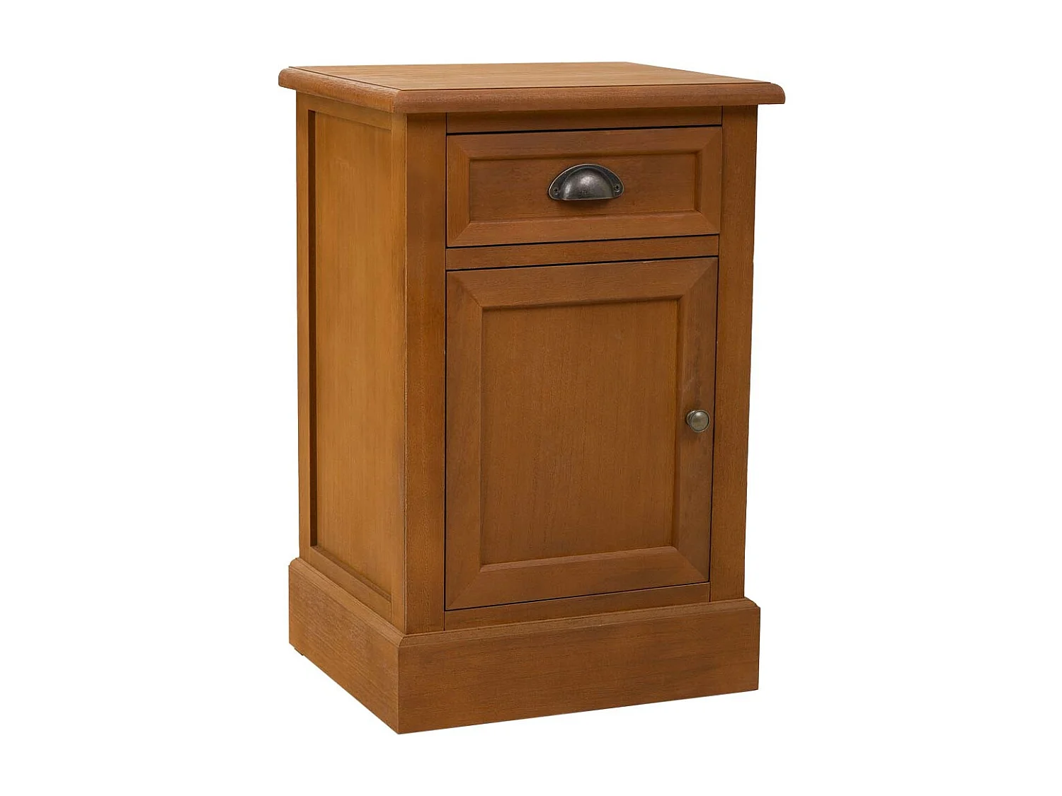 Brauner Tisch aus Holz und Metall 41,5x35x63h cm