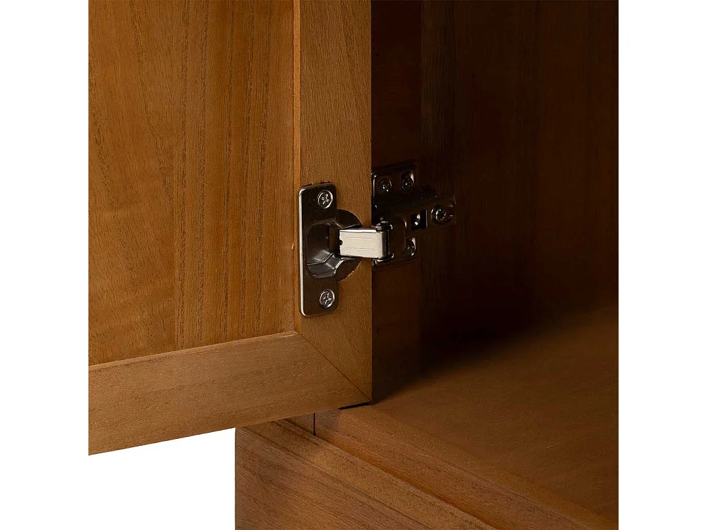 Brauner Tisch aus Holz und Metall 41,5x35x63h cm