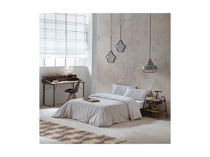 Couchtisch aus braunem Holz und Metall, 52x42x60H cm