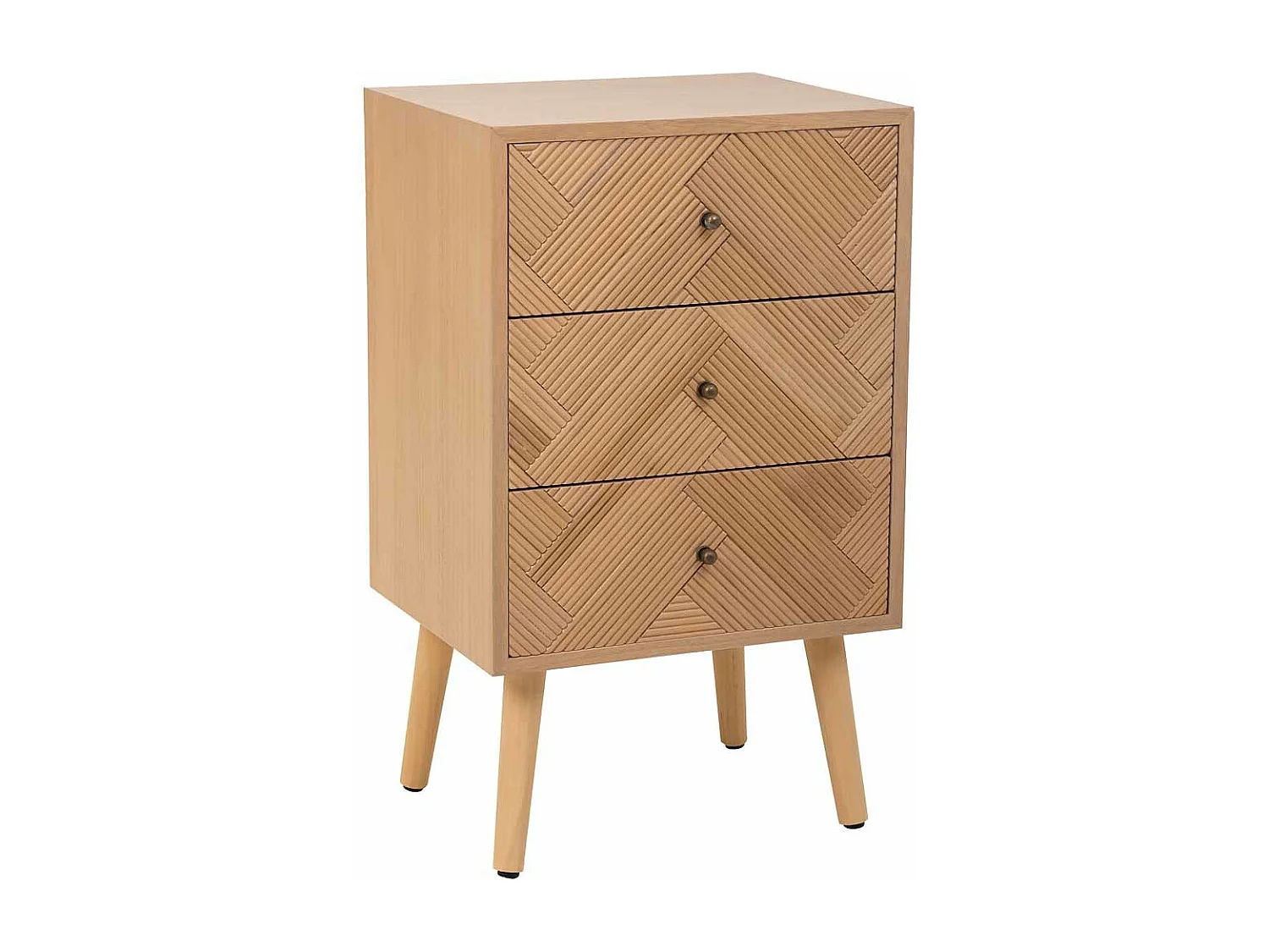 Mesa de centro de madeira com 3 gavetas 42x34x70