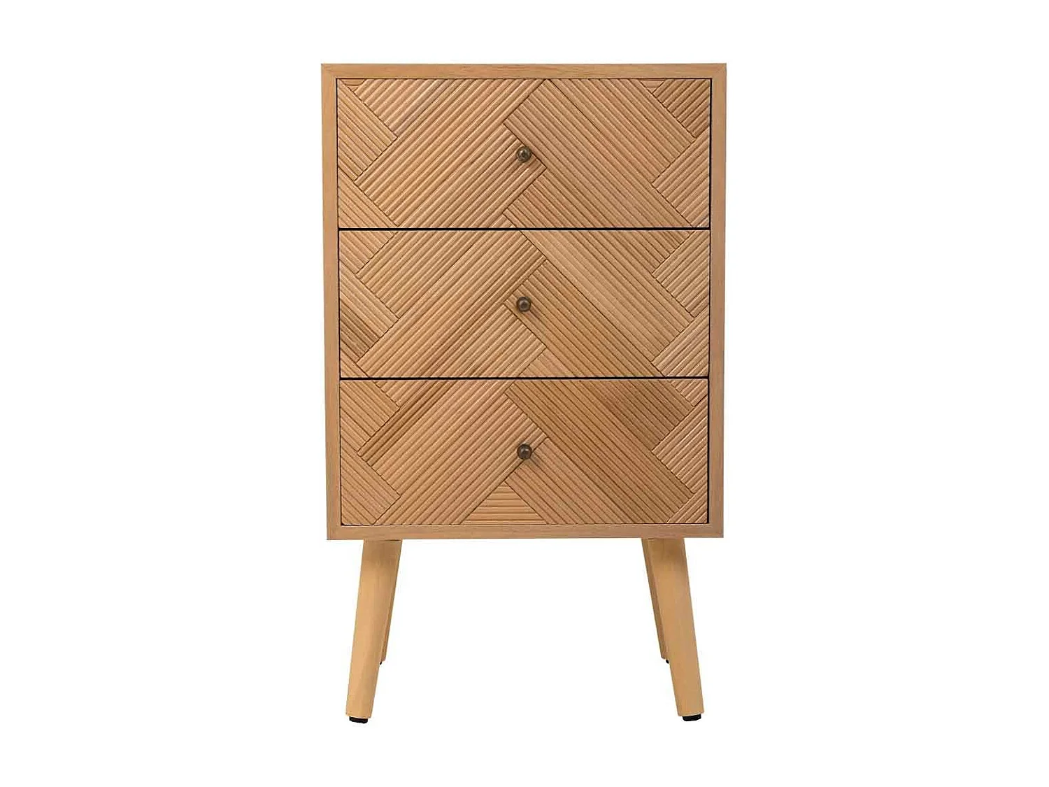 Mesa de centro de madeira com 3 gavetas 42x34x70