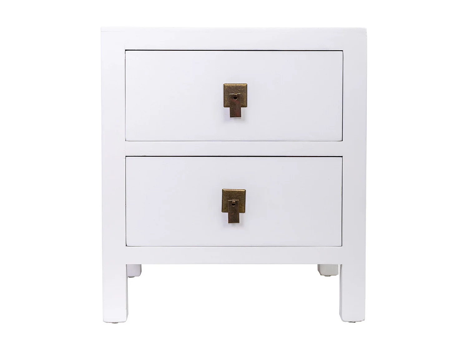 Mesita de noche de madera de 2 cajones 45x34x50,5