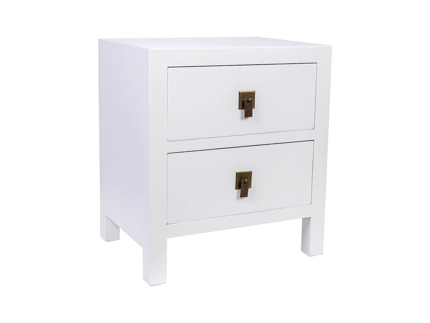 Mesita de noche de madera de 2 cajones 45x34x50,5