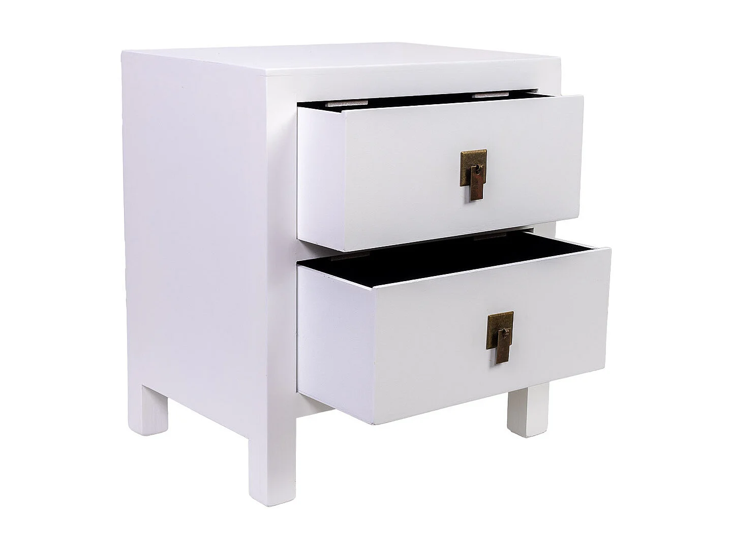 Mesita de noche de madera de 2 cajones 45x34x50,5