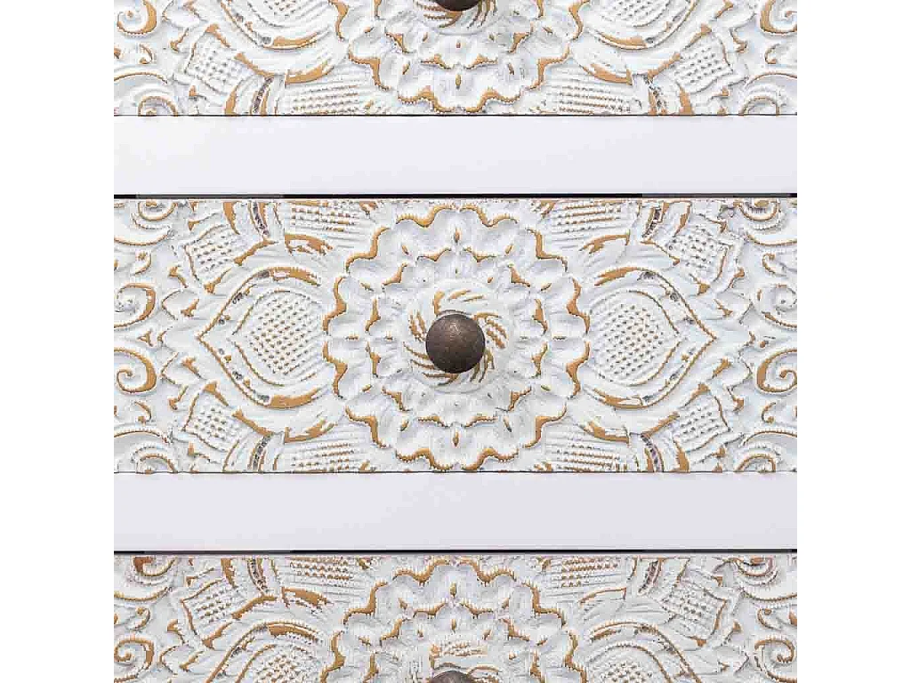 Nachttisch aus Holz mit 1 Schublade und 2 Türen 45x34x66