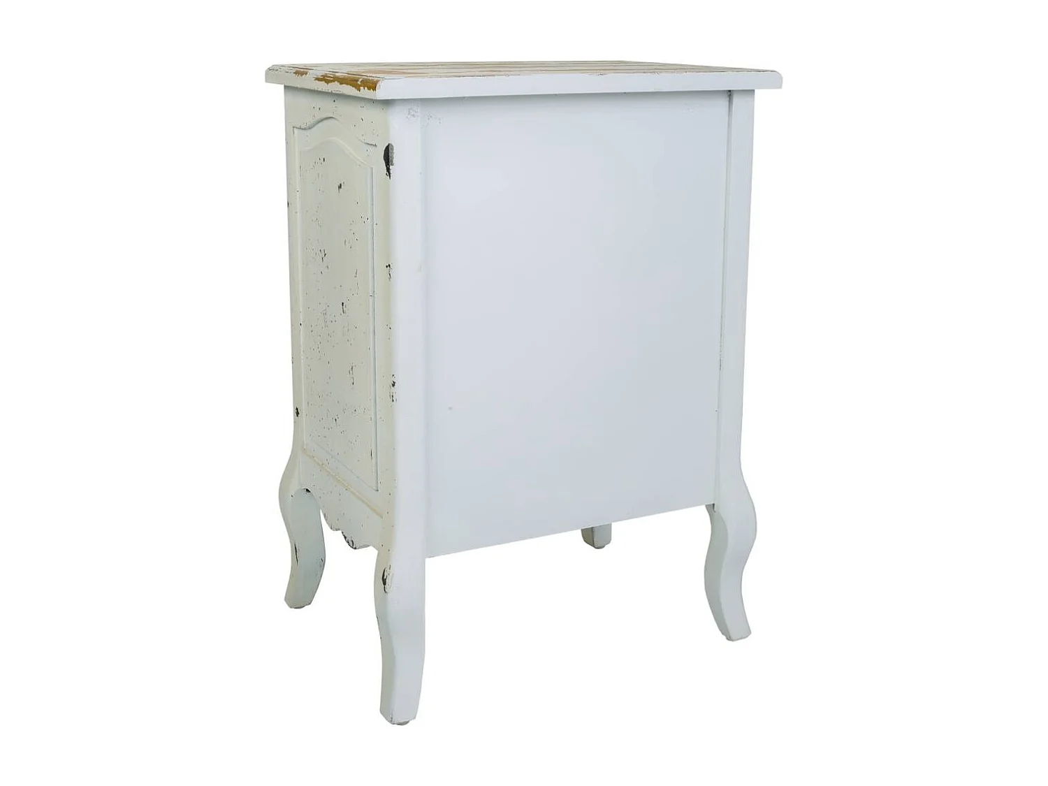 Mesita de madera lac blanco envejecido 50x40x70