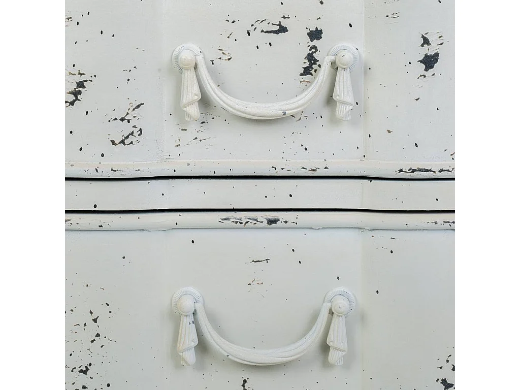 Mesita de madera lac blanco envejecido 50x40x70