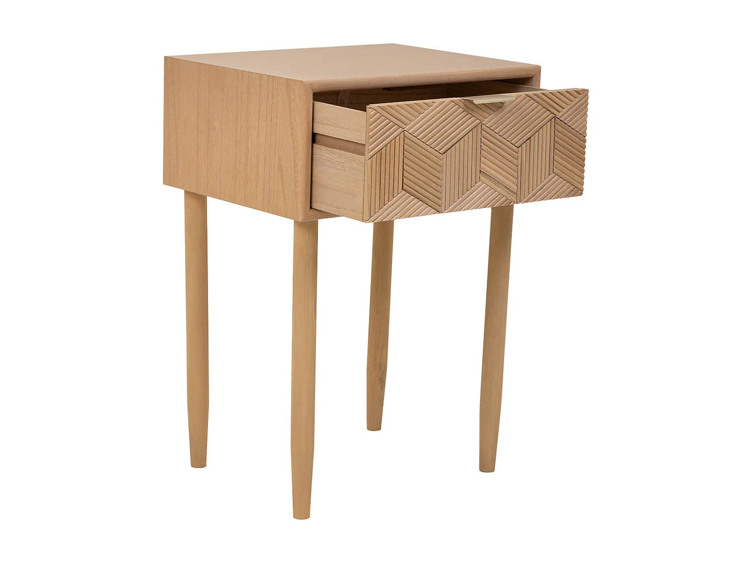 Roter Metallkastentisch 41x41x61