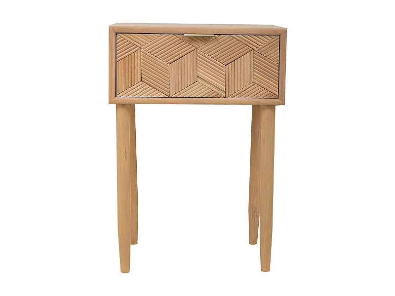 Roter Metallkastentisch 41x41x61