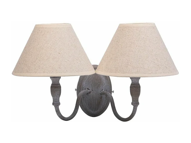 Aplique de pared de metal gris 34x23x28