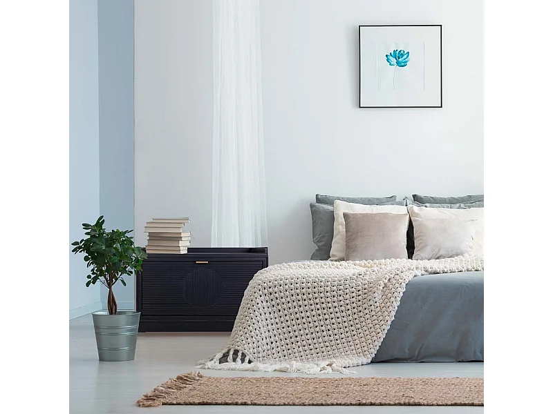 Sgabello scarpiera in legno grigio scuro 80x38x53h