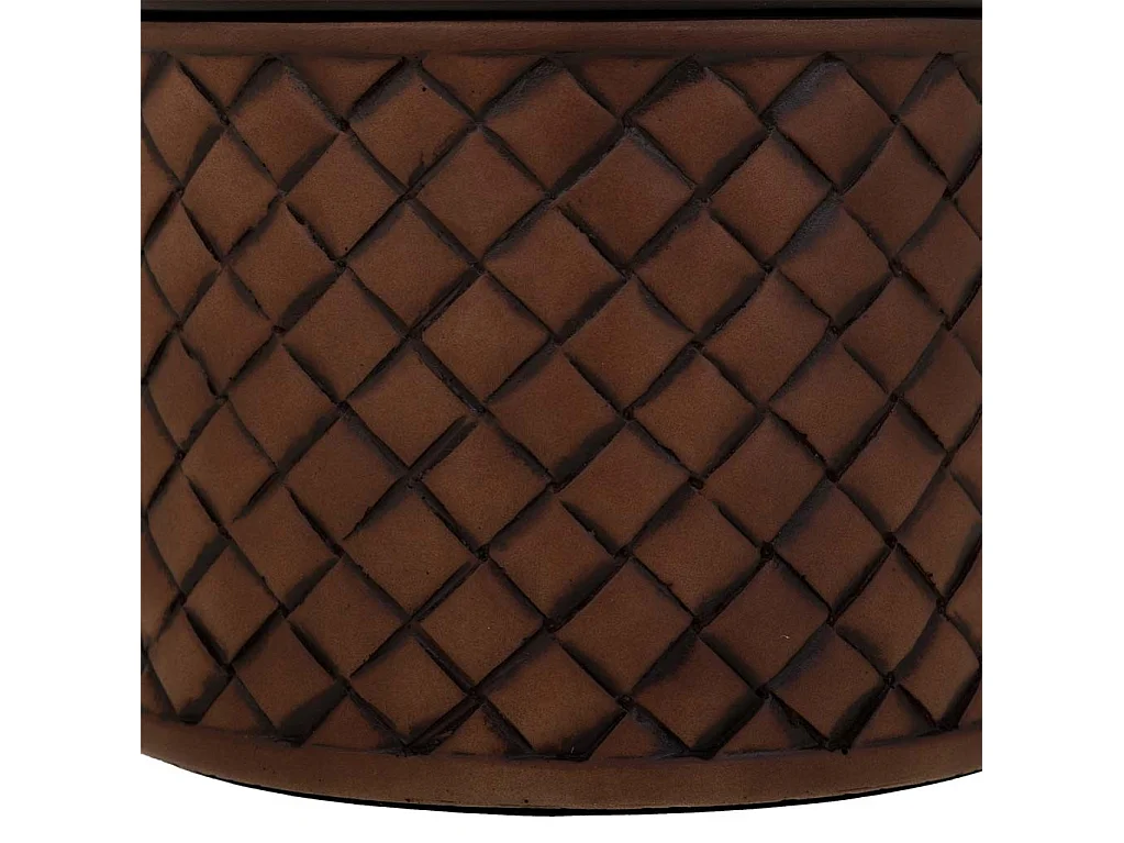 Braune Polyresin-Schmuckschatulle 17,5x17,5x13h cm