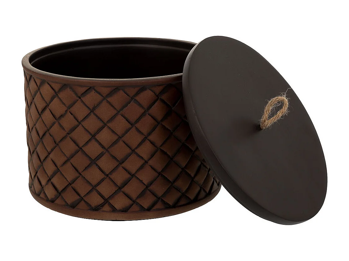 Portagioie in poliresina marrone 17,5x17,5x13h