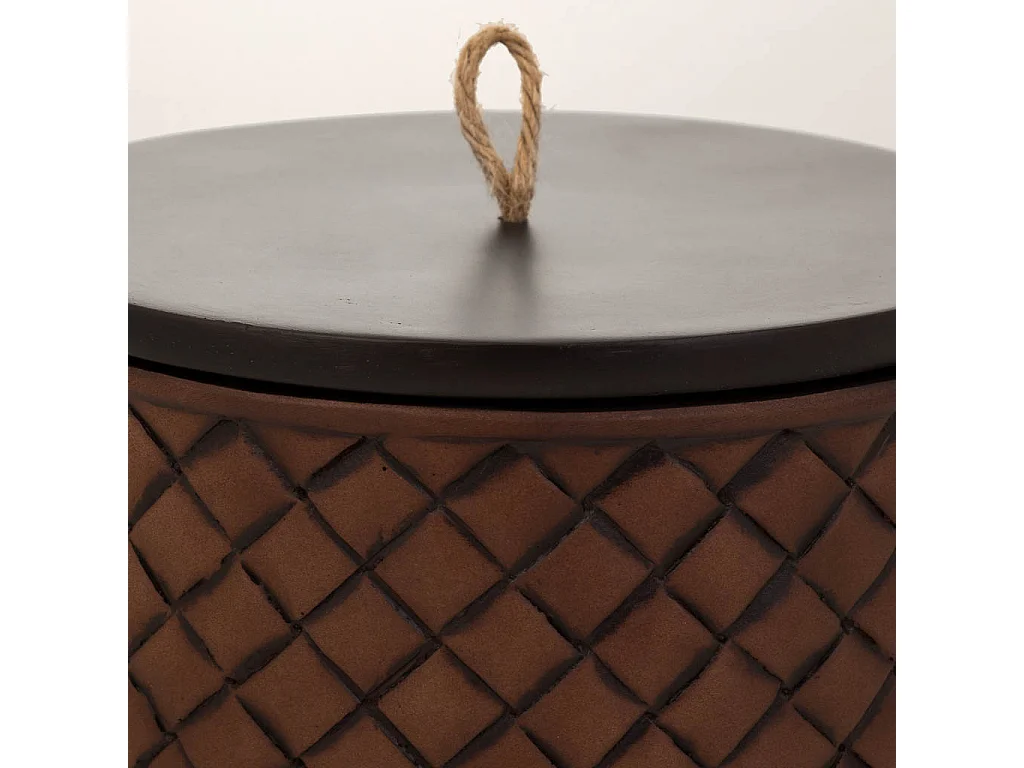 Portagioie in poliresina marrone 17,5x17,5x13h