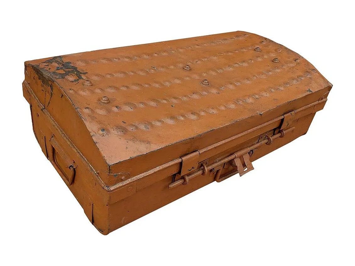 Valise en métal marron 63x34x19h