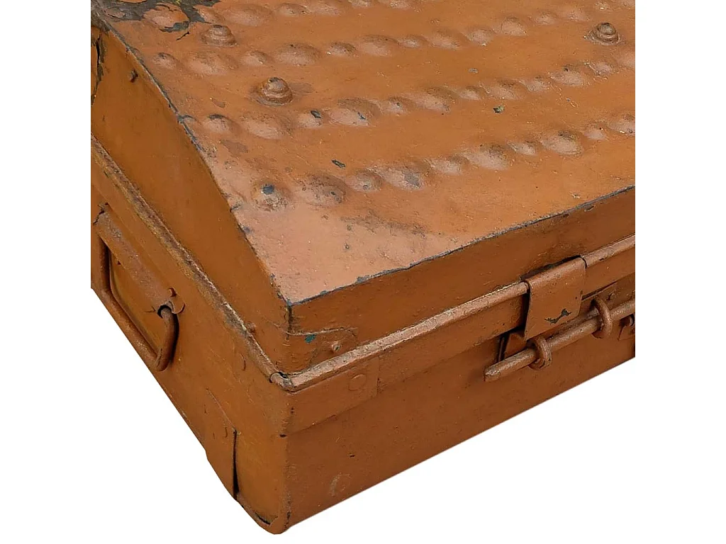 Valise en métal marron 63x34x19h