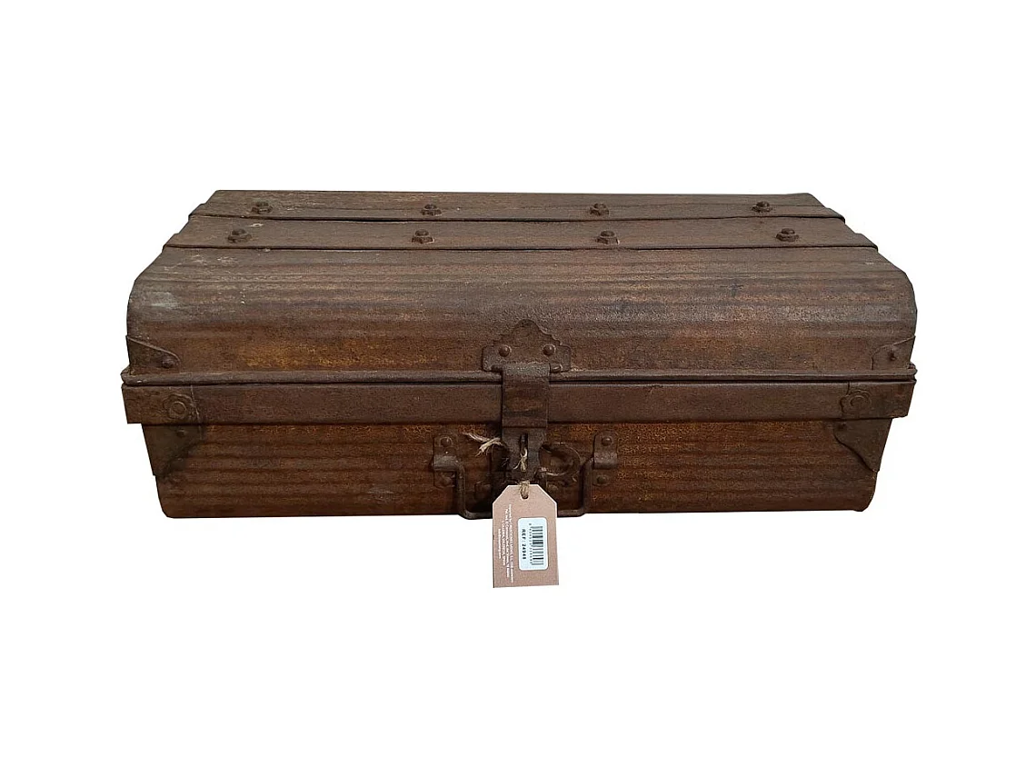 Mala de metal marrom 60x33x23