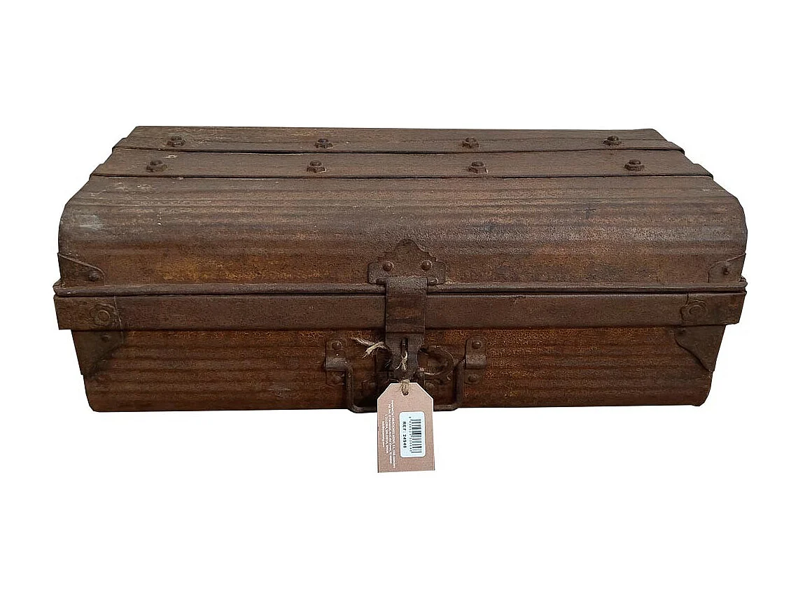 Mala de metal marrom 60x33x23