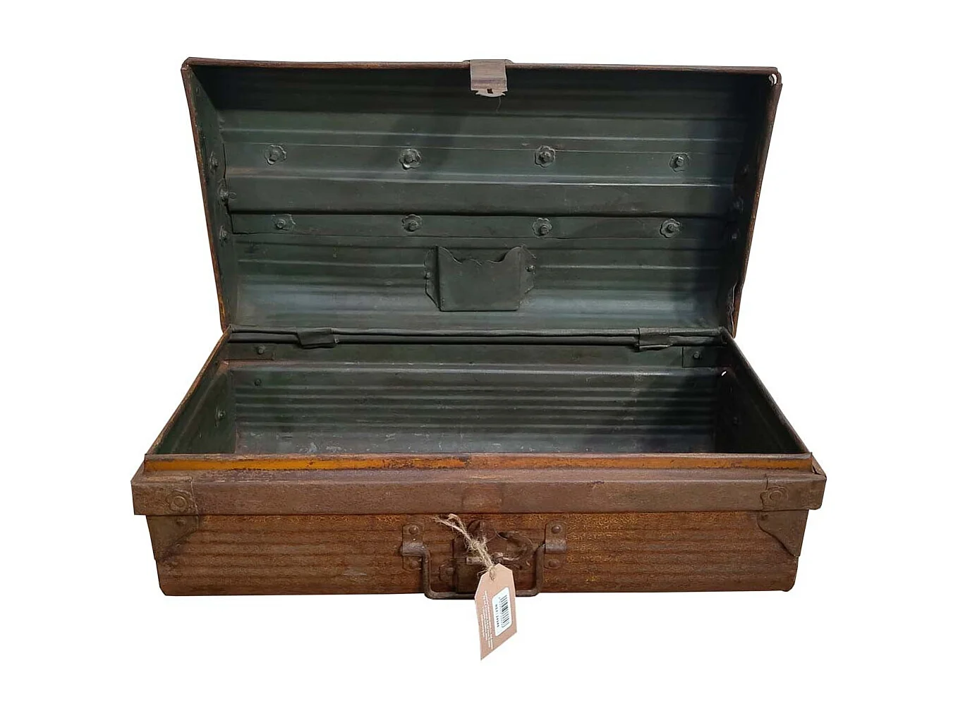 Mala de metal marrom 60x33x23