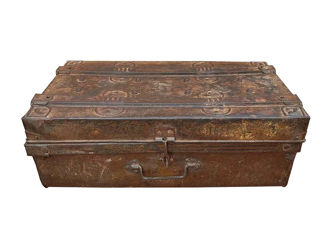 Valise en métal marron 68x38x26h