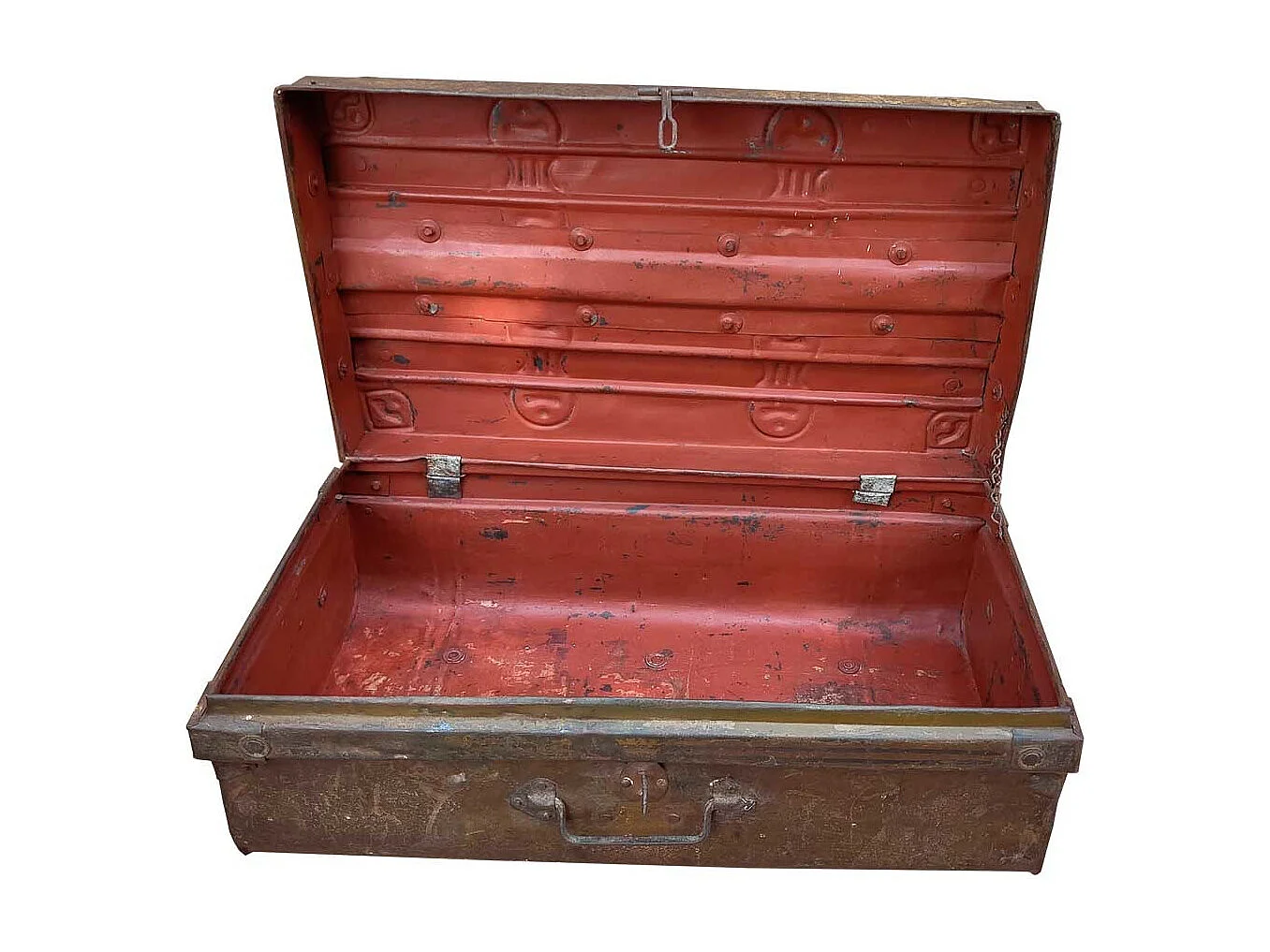 Valise en métal marron 68x38x26h