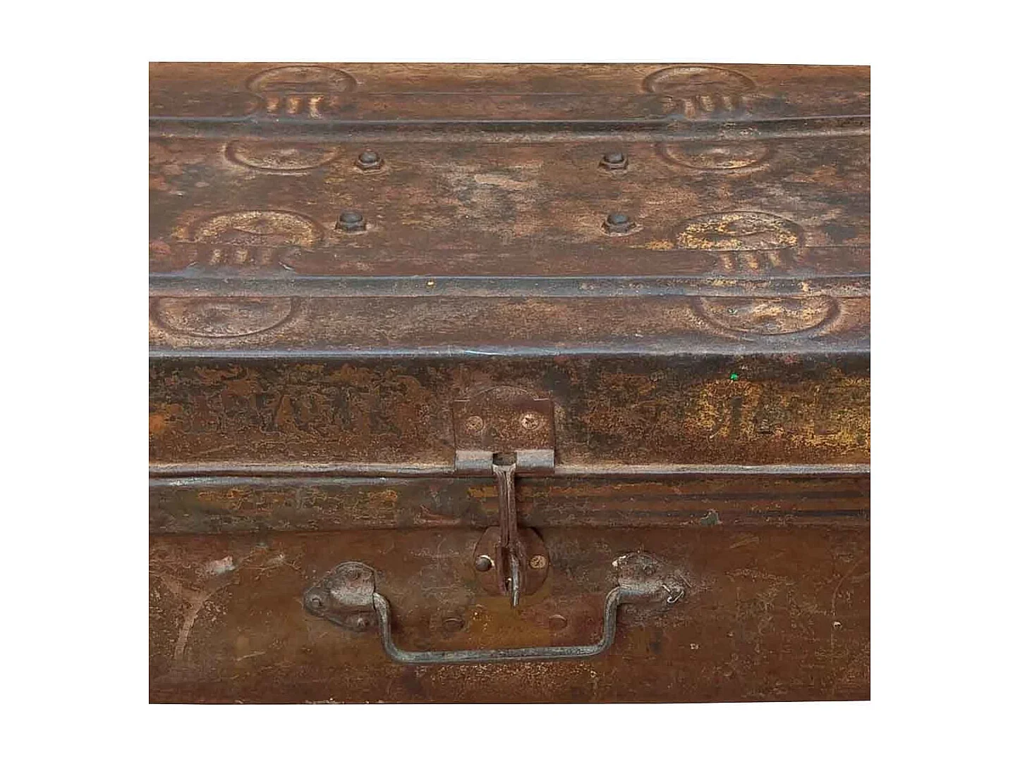 Valise en métal marron 68x38x26h