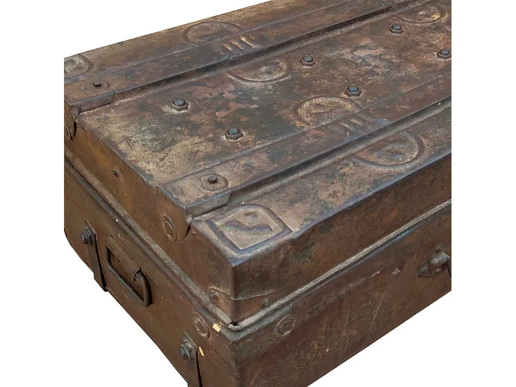 Valise en métal marron 68x38x26h