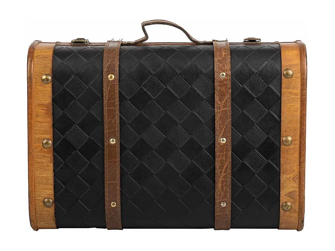 Maleta de madera blanca 43x30x17h cm