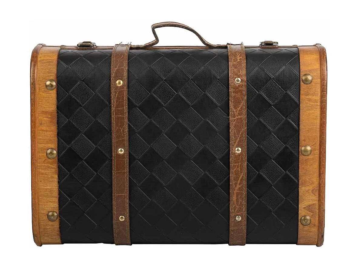 Maleta de madera blanca 43x30x17h cm