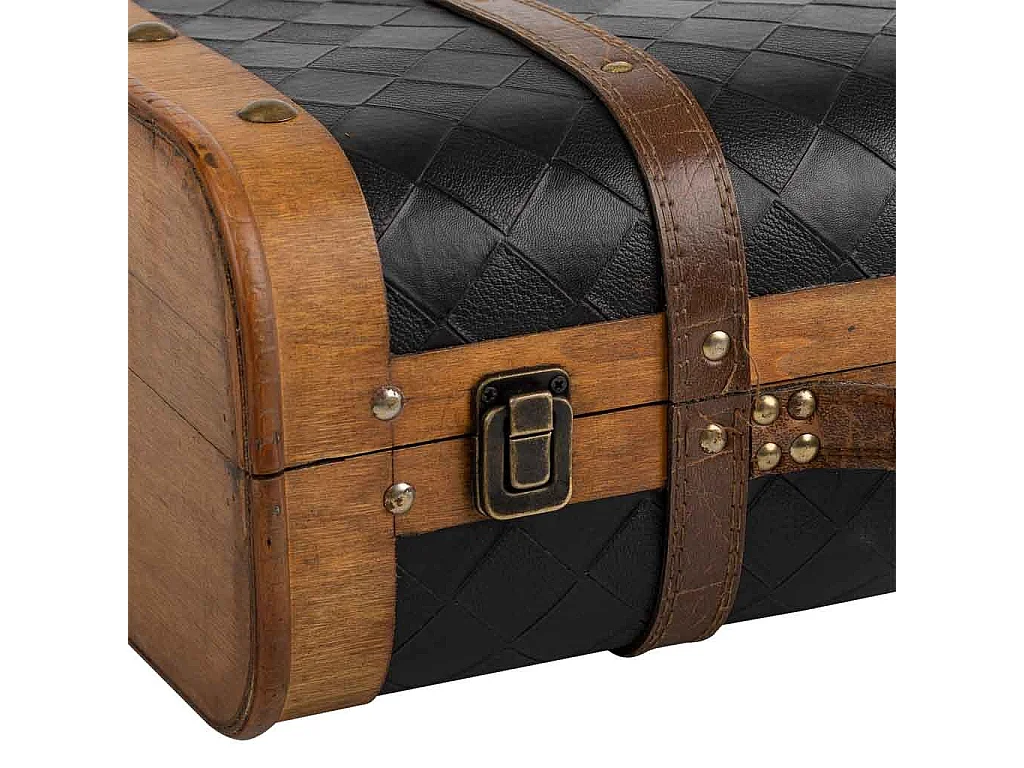 Valise en bois blanc 43x30x17h cm